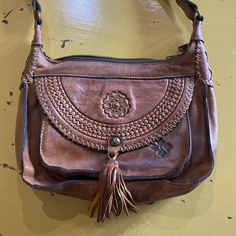 Patricia Nash Italian Leather Hobo Handbag